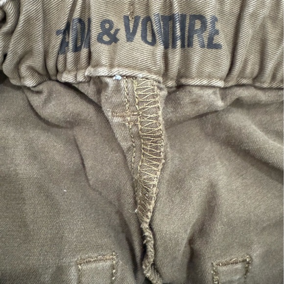 Zadig & Voltaire Olive Green Pants with Black Logo size 12 - Picture 6 of 7